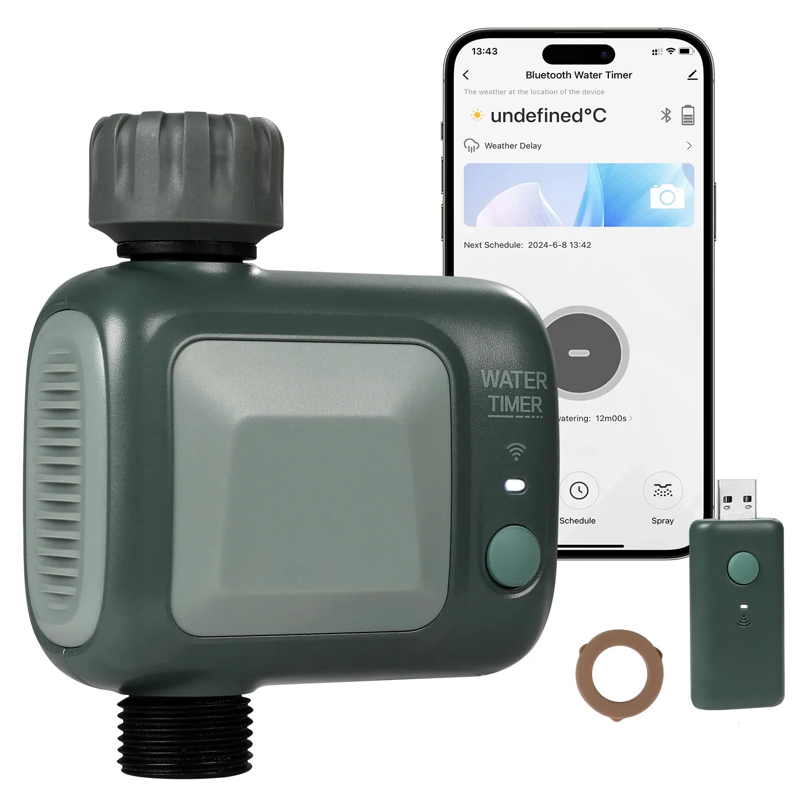 WiFi Sprinkler Timer Single/Two Outlet Smart Hose Faucet Water Timer ...