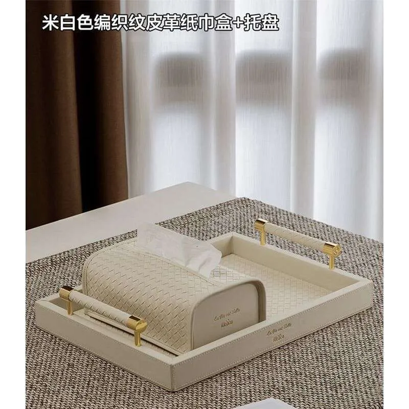 2026 Remote Control Living Room Leather Woven Coffee Table Tissue Box ...