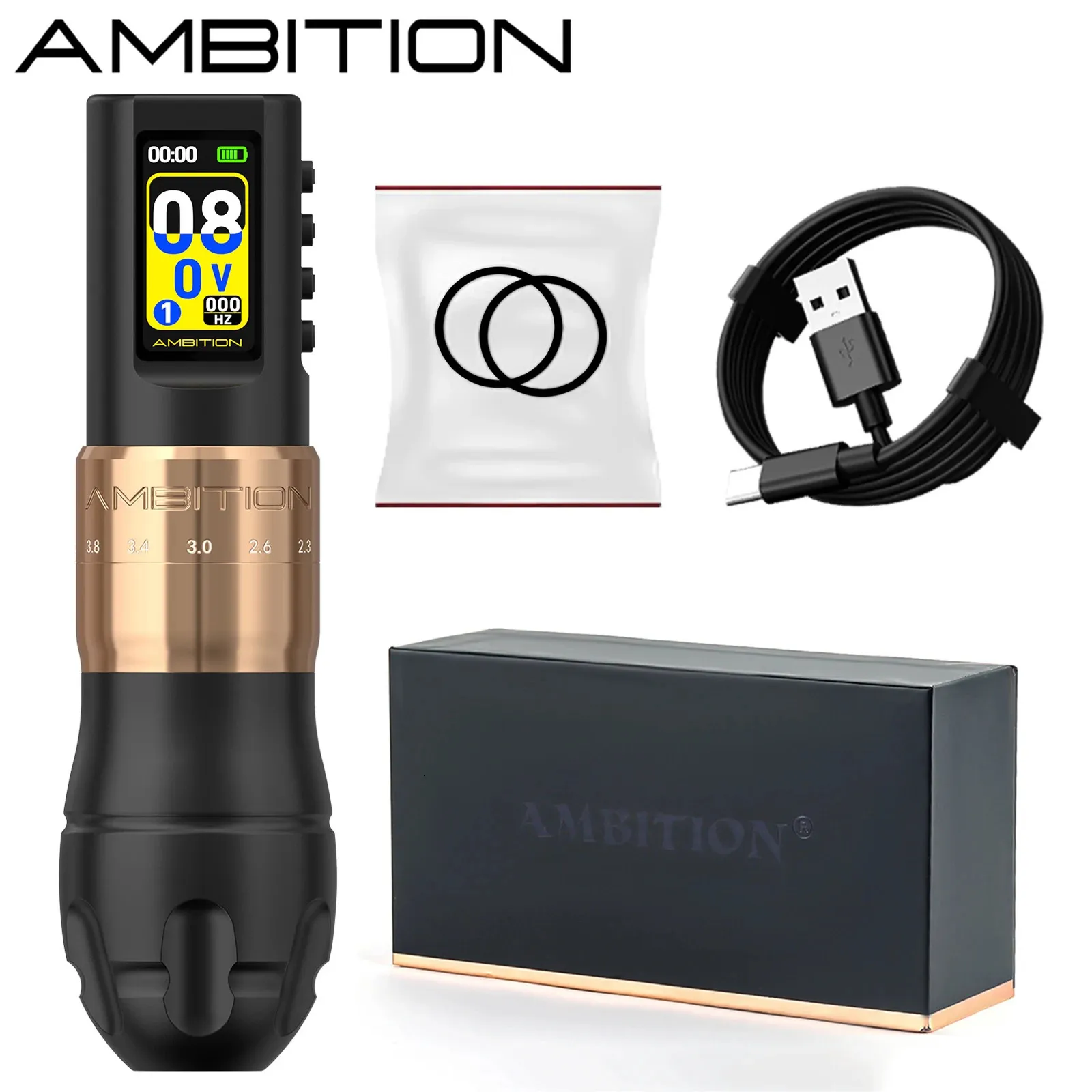 Ambition Tattoo machine 7 stroke Ambition Shura Rotary Tattoo