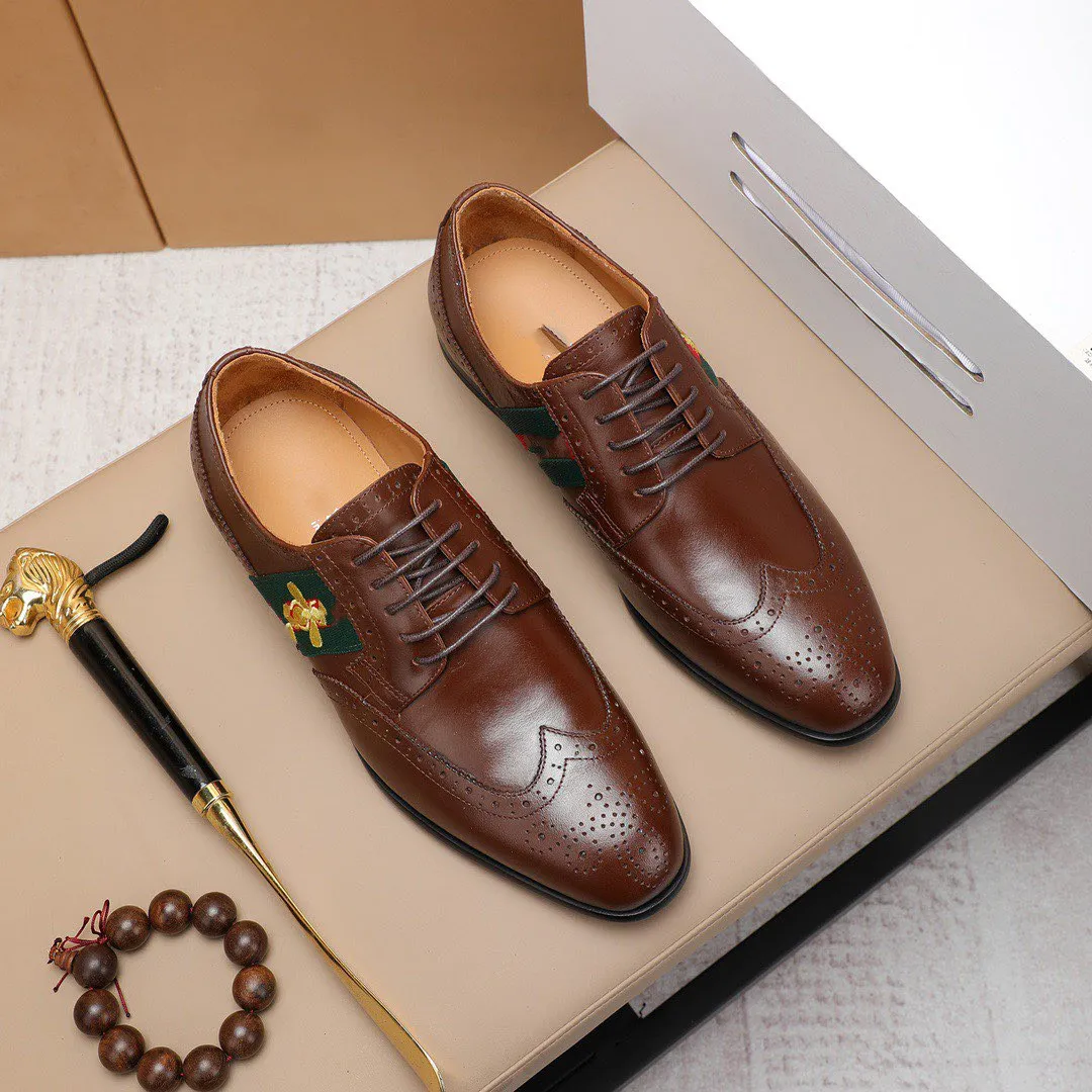 knee length dresses for ladies Business Luxury Oxford Shoes Men Breathable Leather, Brown PU Leather / 9.5 main image 1