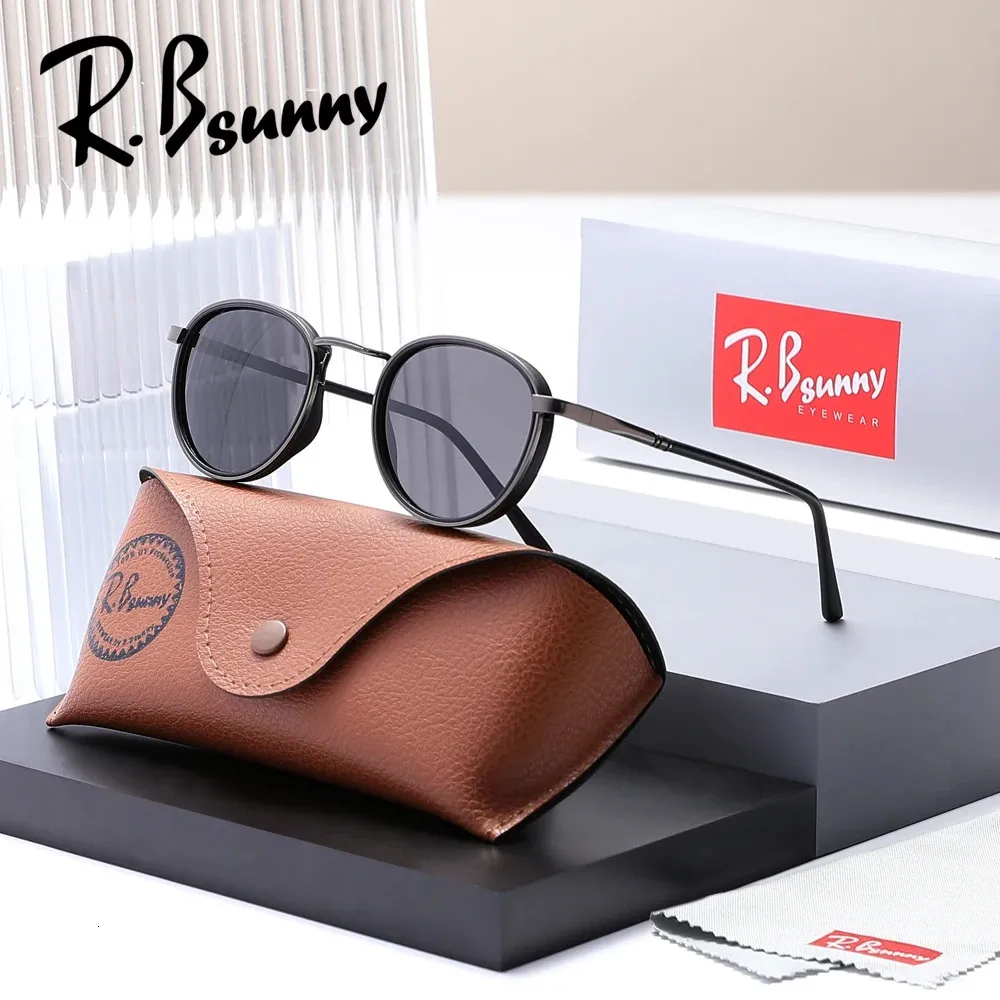 Retro Round Frame Polarized UV400 Sunglasses for Men Casual  display picture 1