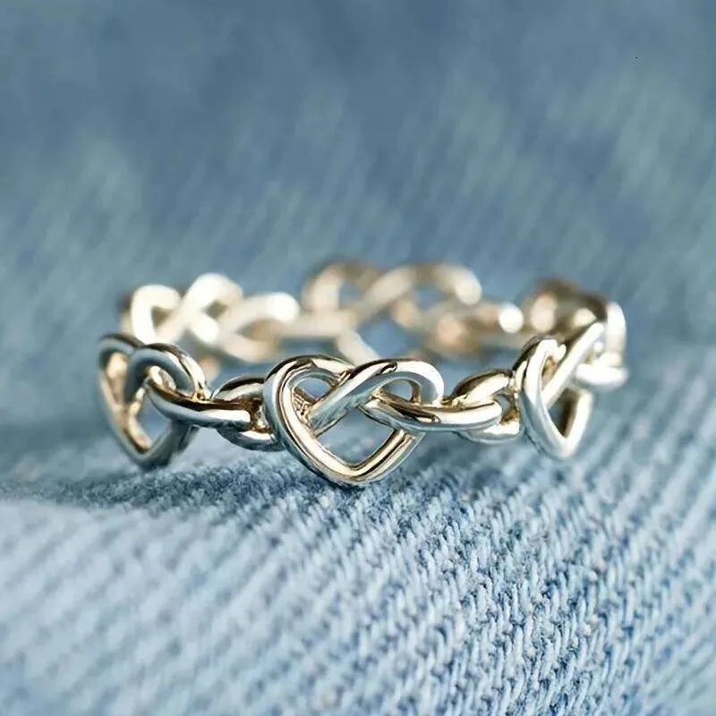 Interlocking Loop Rings Elegant Heart Interlocking Loop Jewelry Valentines... From Dh912732018 ...