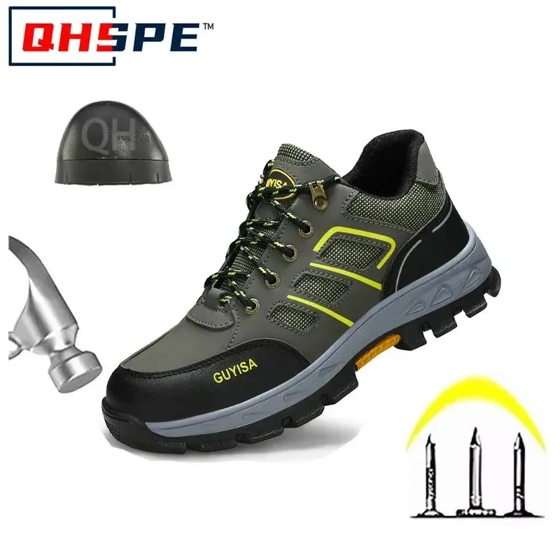 GUYISA Mens Safety Shoes Lightweight Steel Toe Work... From  display picture 3