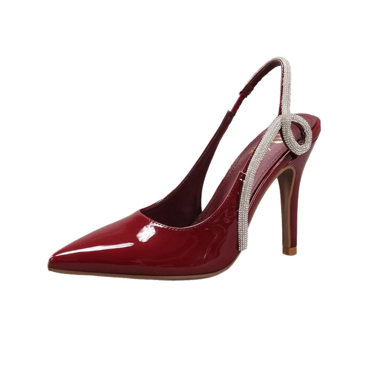Luxury Premium 2026s New Hots Crystal Embellished Pointed Toe Slingback Sandals Women's Evening Wedding Party Heels_voghion.com