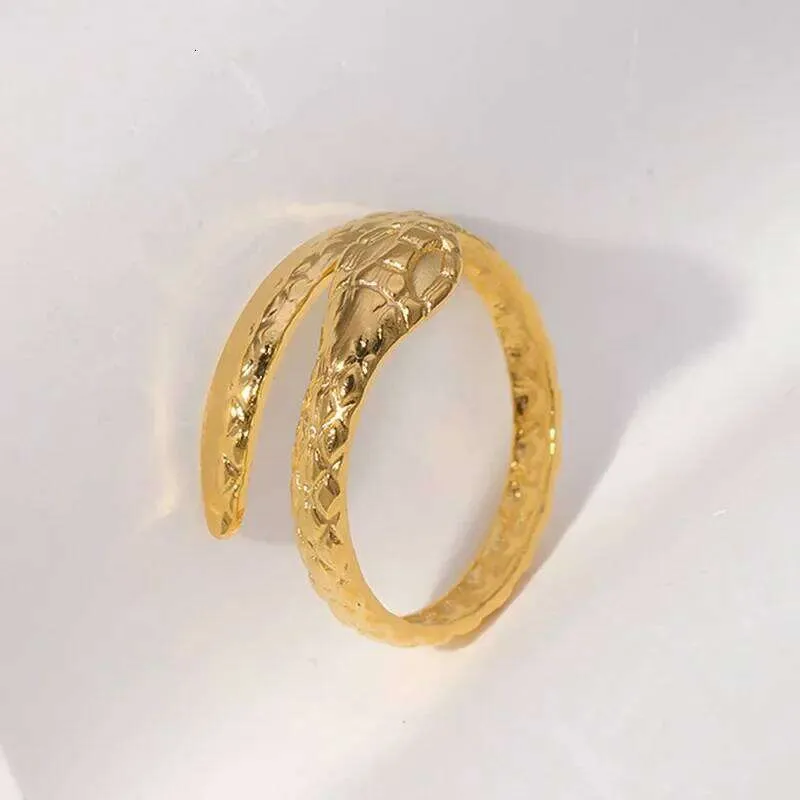 Stainless Steel Punk Gothic Adjustable Open Snake Rings For Women Men Jewelry Fashion Ring Gifts_voghion.com