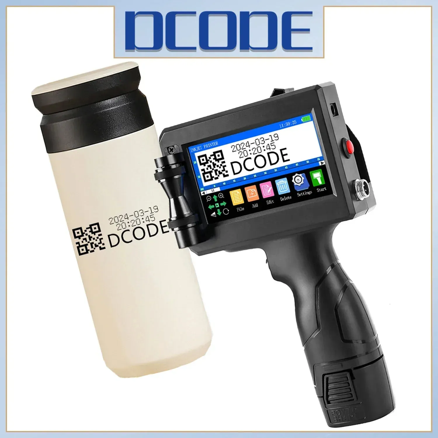 DCODE 1750PLUS 127254mm Portable Handheld Inkjet Printer Bluetooth ...