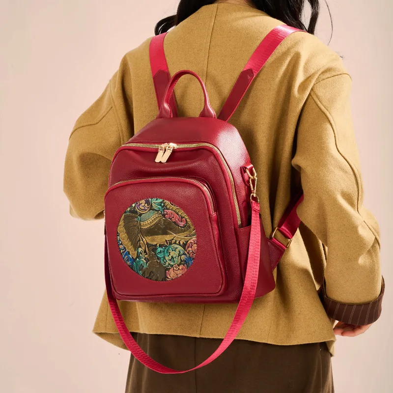 born bronco leather backpack Born Born Millport Woven Leather Backpack