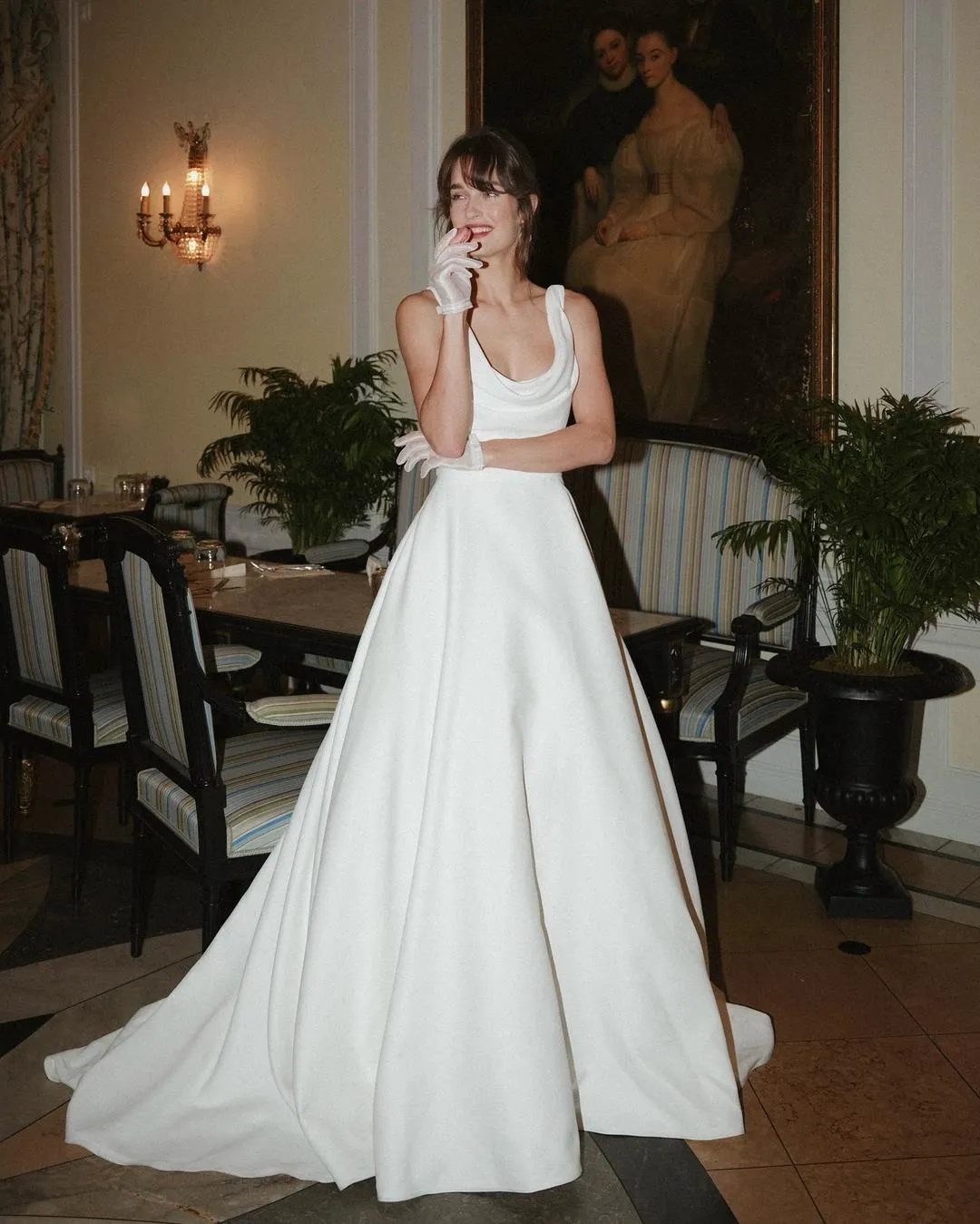 satin courthouse wedding dress Minimalist satin mermaid courthouse wedding bridal dress, Unique open back second wedding dress, elopement dress, reception dress for bride