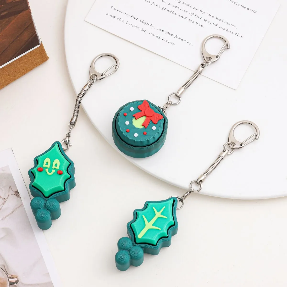 Hj0116 3D Printed Leaf Shaped Keychains Adult... From Elitefashionstore ...