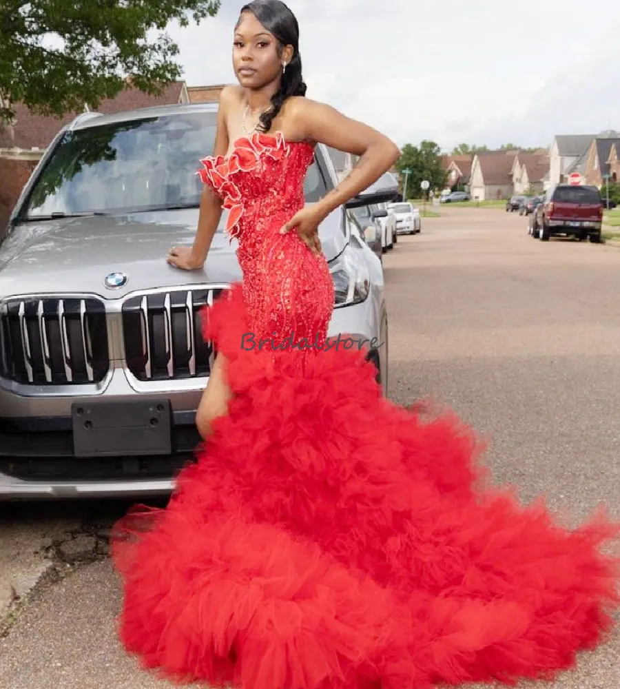 Glamorous Red Mermaid Evening Gowns 2026 Beaded... From 147,47 | DHgate Glamorous Red Mermaid Evening Gowns 2026 Beaded... From 147,47 | DHgate