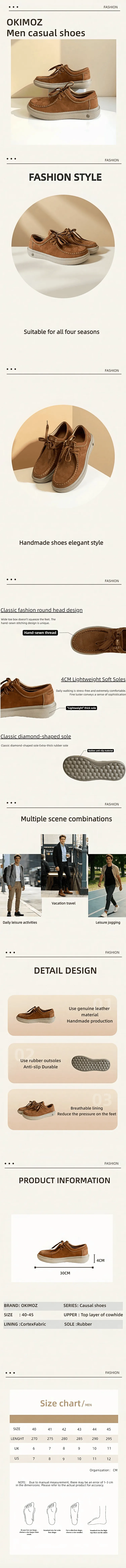 Okimoz Casual Running Sneakers Premium Leather Lightweight Shoes_voghion.com