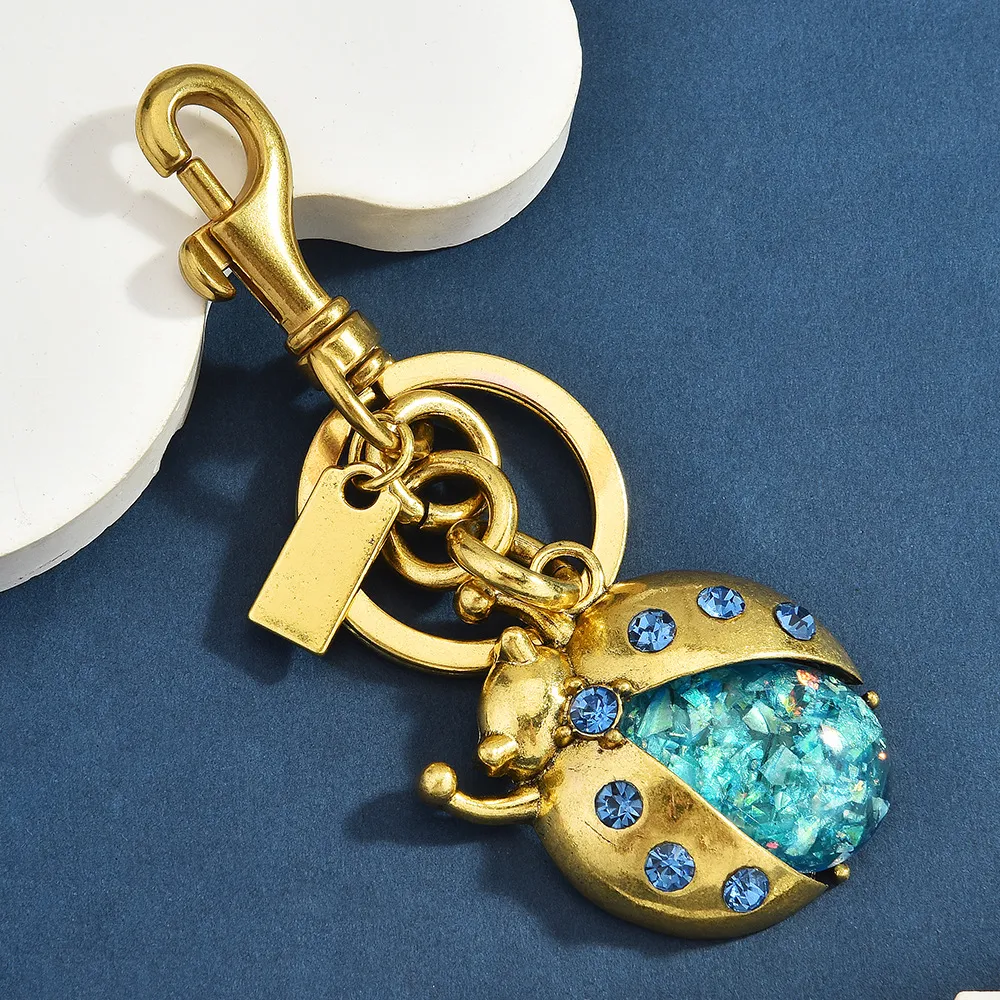 Exquisite Beetle Purse Hanging Keychain With Seven Star Ladybug Pendant ...