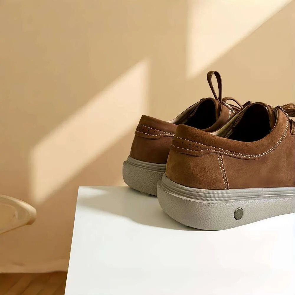 OKIMOZ Casual Running Sneaker Designer Shoes Premium Leather Chunky Sole Lightweight City Gym Sneakers Big Size_voghion.com