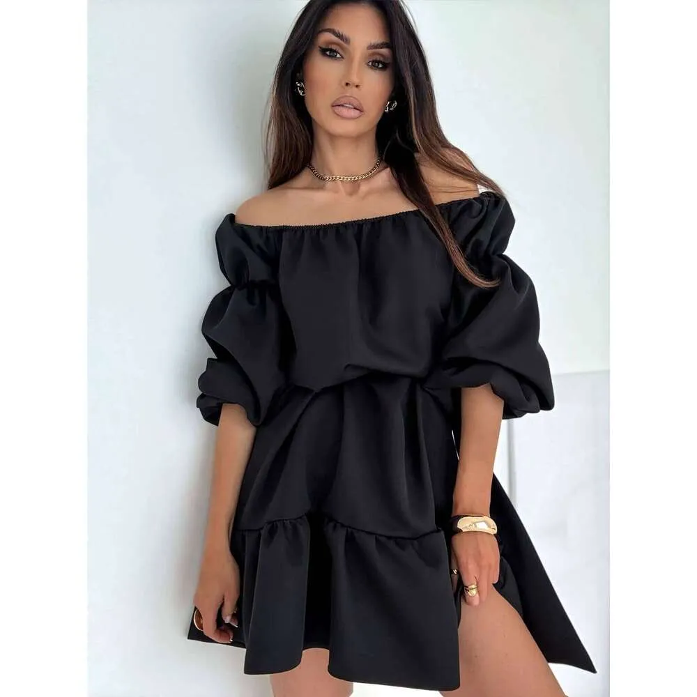 Womens Mini Dress Peplum Dresses Elegant Daily Holiday Going Out Regular  Fit Pure Color Long Sleeve Off Shoulder From 20,42  | DHgate
