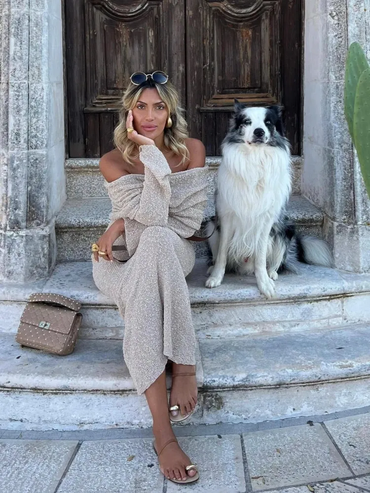 long sleeve knit summer dress Beach Knitted Pullover Maxi for Women Floor-Length Dress from Dhgate Urban Sexy Dresses beading prom dress