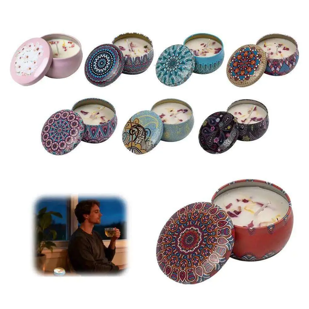 Dried Flower Aromatherapy Soy Wax Scented Candle with Essential Oil in ...