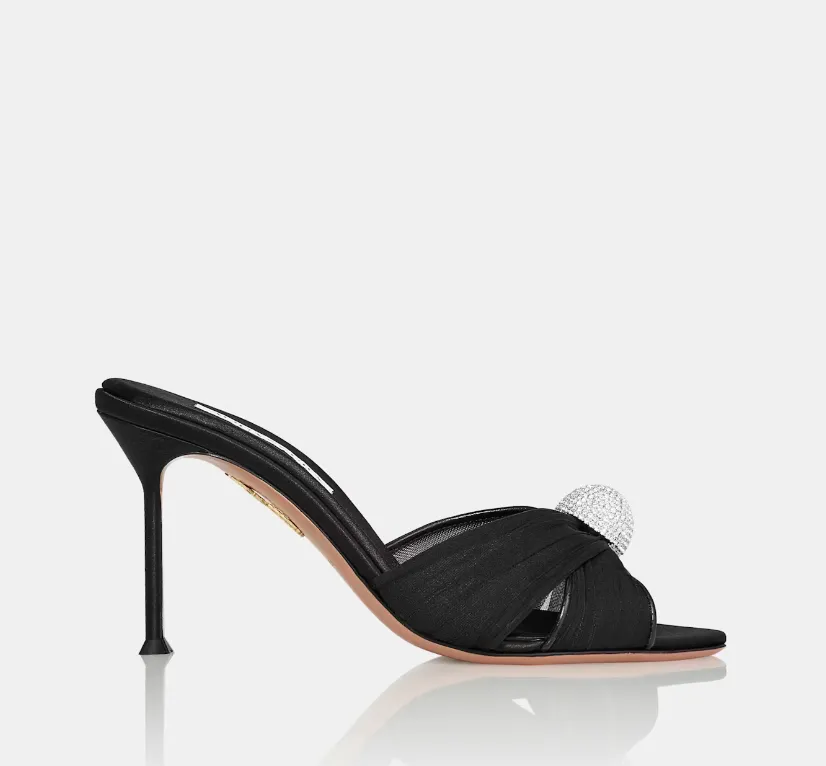 dress mule sandals Karen Kane Women's Seychelles Stunner Mules, 7, 7, Black heel sandal balances casual charm with refined flair Dress Women Mule Sandals Crystal-Embellished