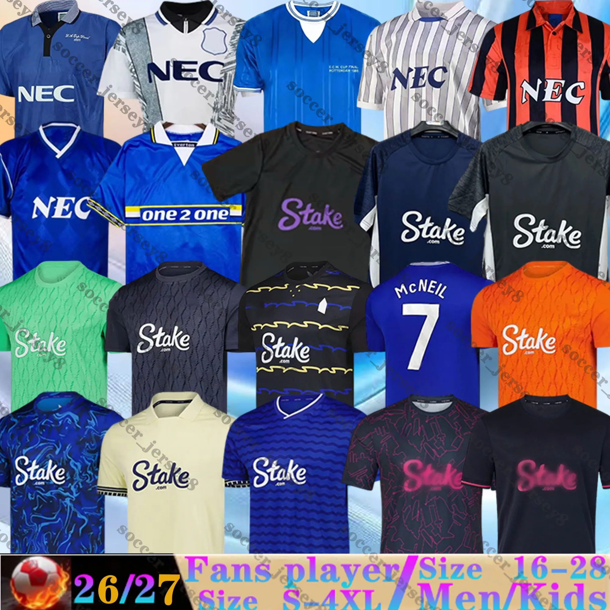 Retro Everton Kits Score Draw Everton 1992 Umbro Home Retro Shirt