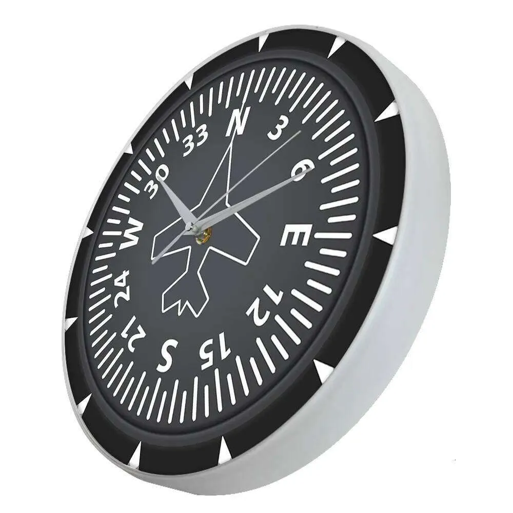 Directional Gyro Compass Mechanical Flight Instrument Wall Clock Pink ...