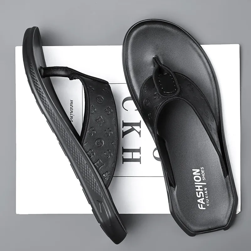 2026 Summer New Embossed Design Casual Trend Anti Slip Men Flip Flops High Quality Beach Versatile Slippers Size 38 44_voghion.com