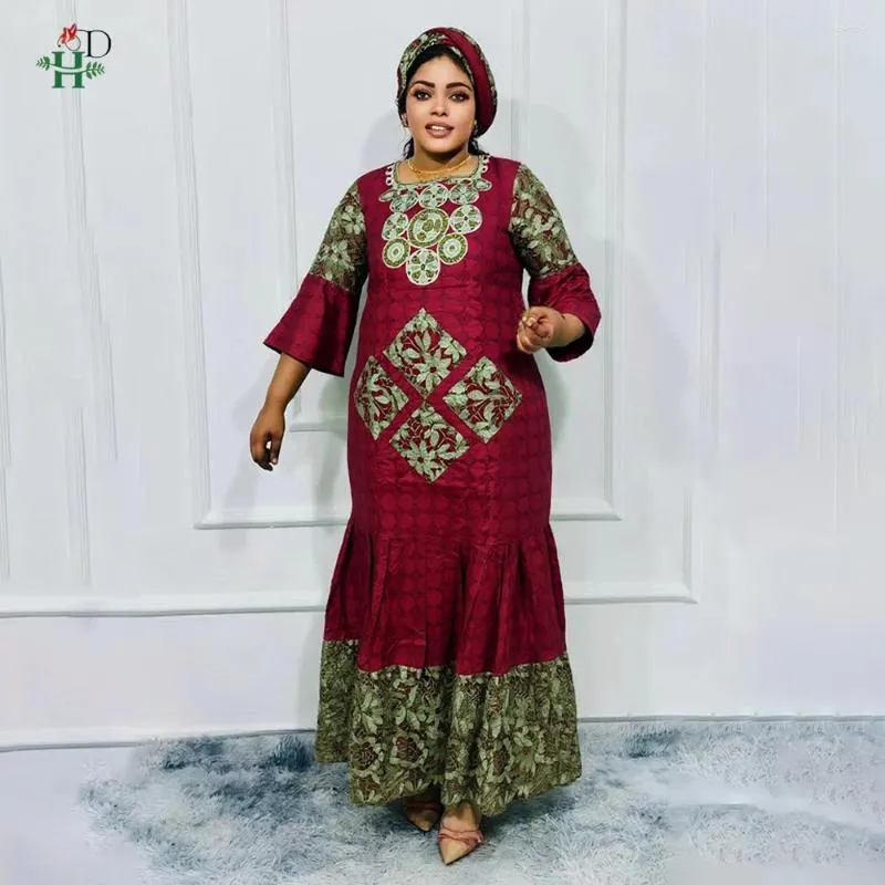 Ethnic Clothing African Dresses For Women Luxury Embroidered Bazin Riche  Traditional Party Wedding Gown Turkey Red From Cactuse, $40.62 | DHgate.Com
