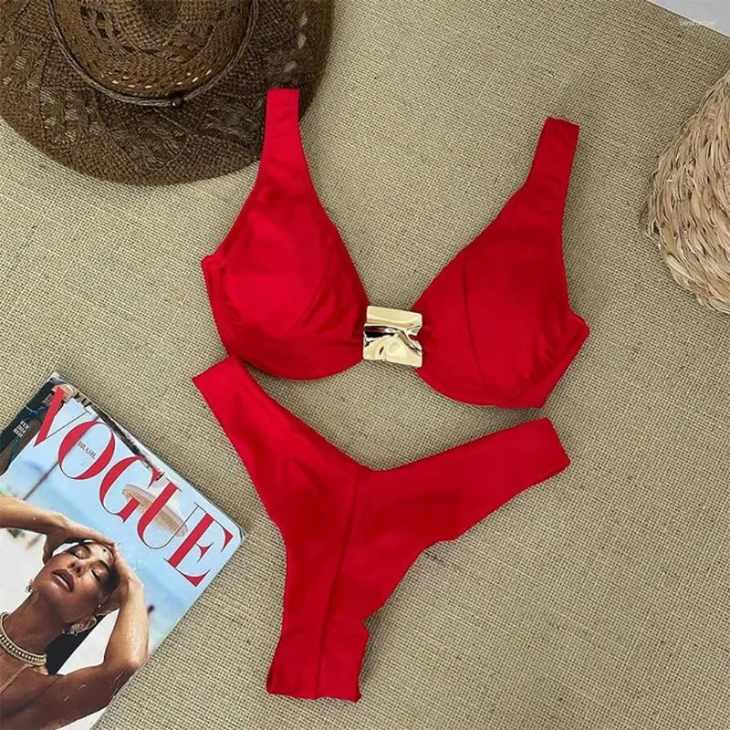 Z260320 Womens Push Up Bikini Set Solid Micro Thong Brazilian Swimwear ...
