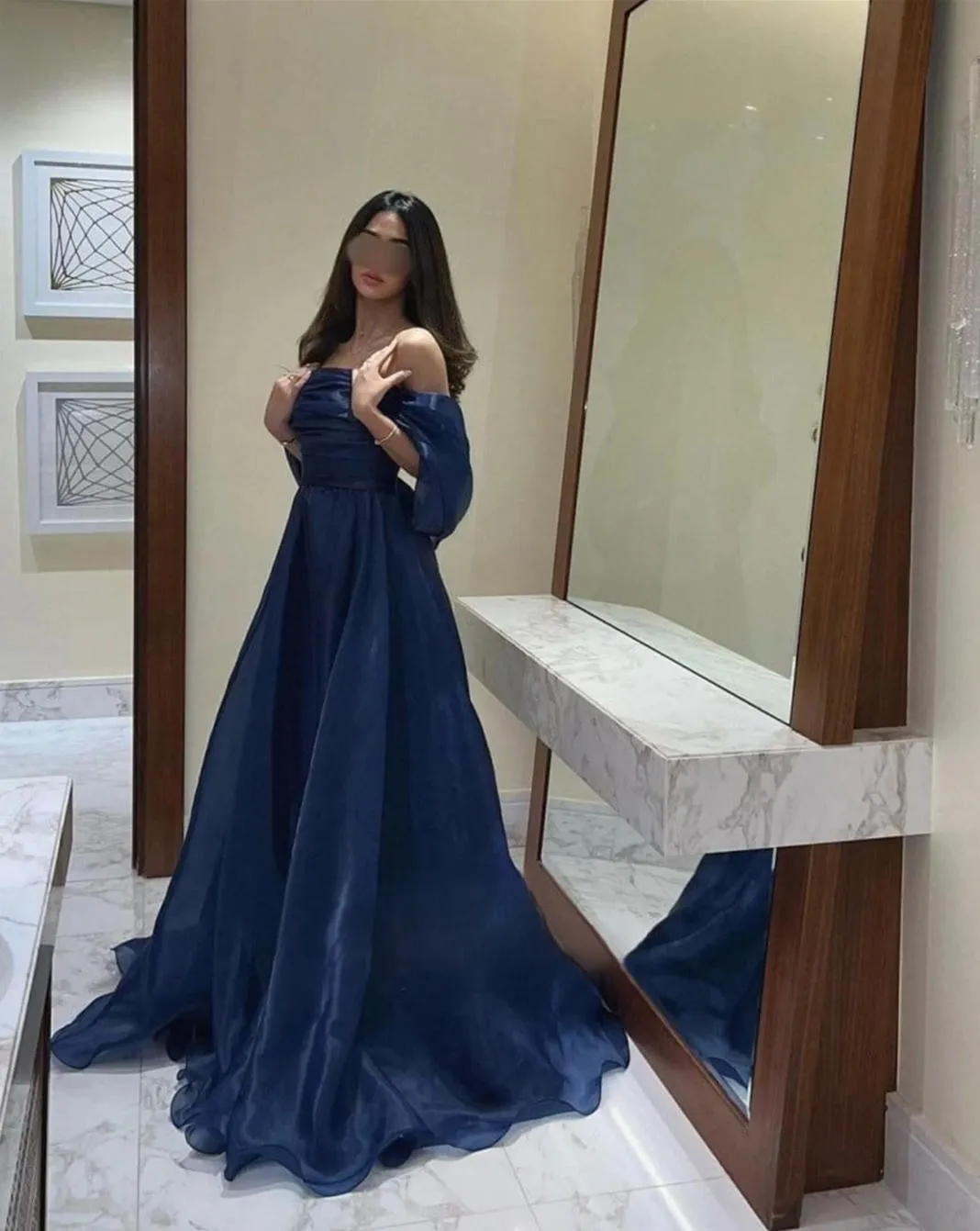 navy blue eid dress Velvet Indian Pakistani Dress in Navy Blue Eid Dress With Sequins Embroidery in USA, UK, Malaysia, South Africa, Dubai, Singapore