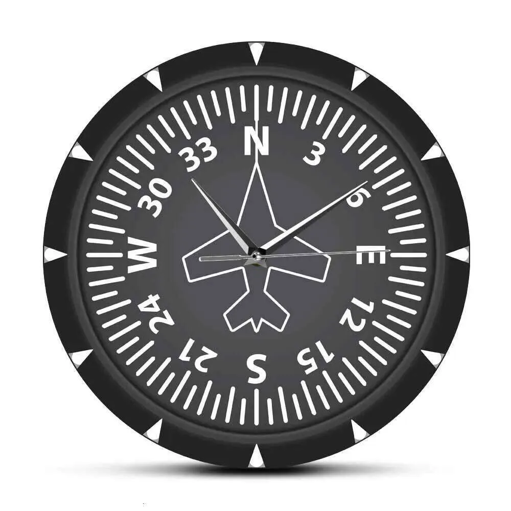 Directional Gyro Compass Mechanical Flight Instrument Wall Clock Pink ...