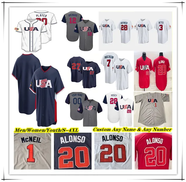 2026 WBC Team USA Baseball Jersey Aaron Judge Tarik Skubal Bobby