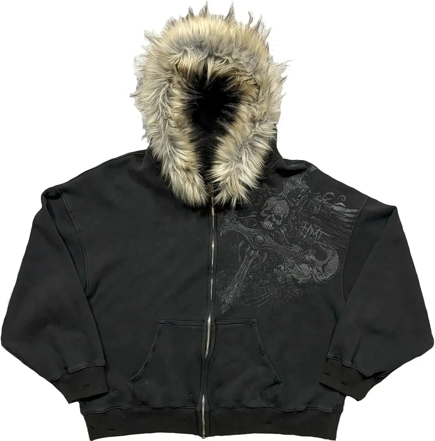 Винтажная Куртка С Меховым Капюшоном Therian От 3 165 руб. | DHgate