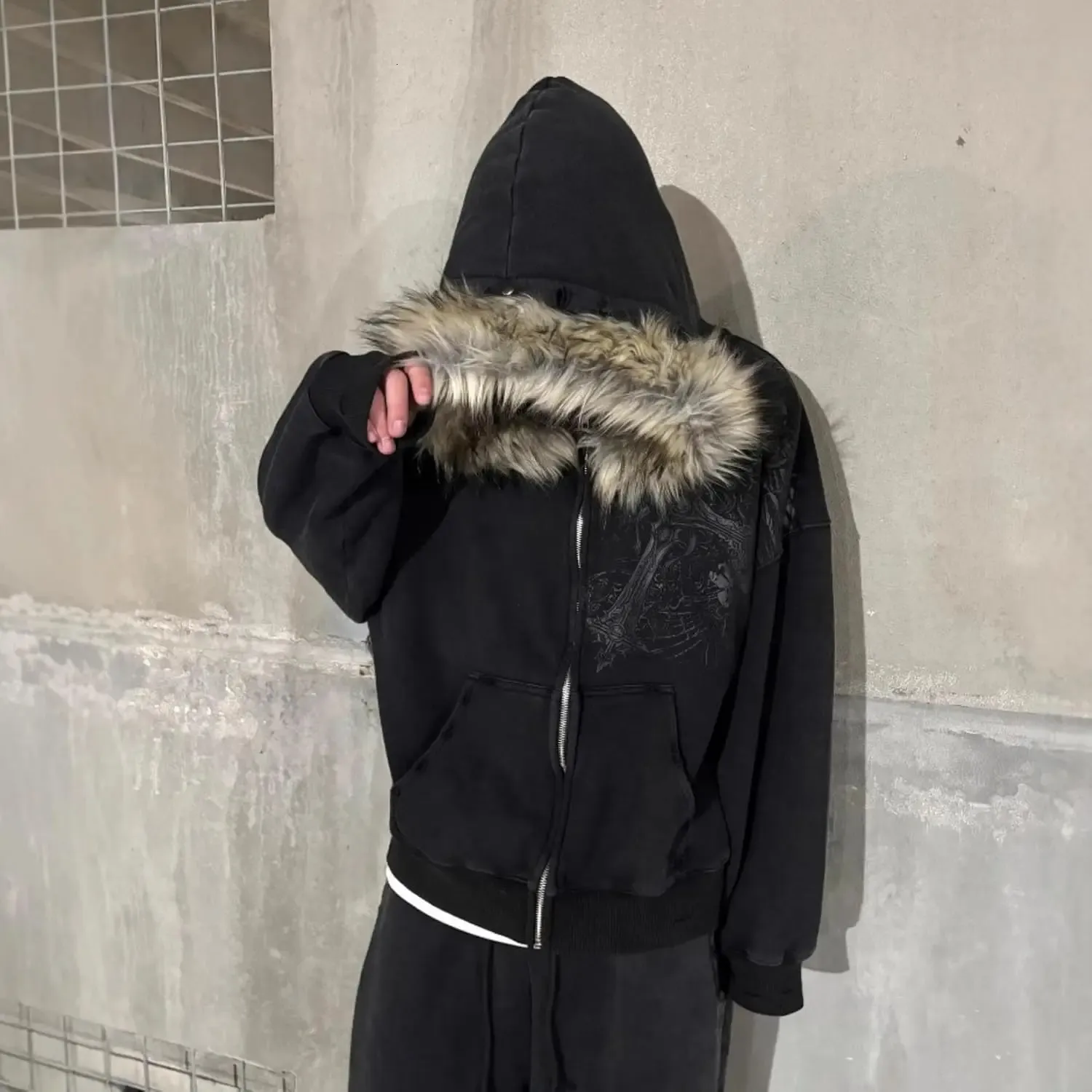 Винтажная Куртка С Меховым Капюшоном Therian От 3 165 руб. | DHgate