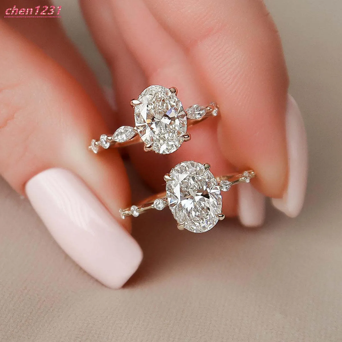 Qinglong Custom 14K 18 K Solid Gold 1-5 CT Solitaire Lab Grown Diamond Wedding Ring IGI Jewelry For Women Wholesale Price_voghion.com