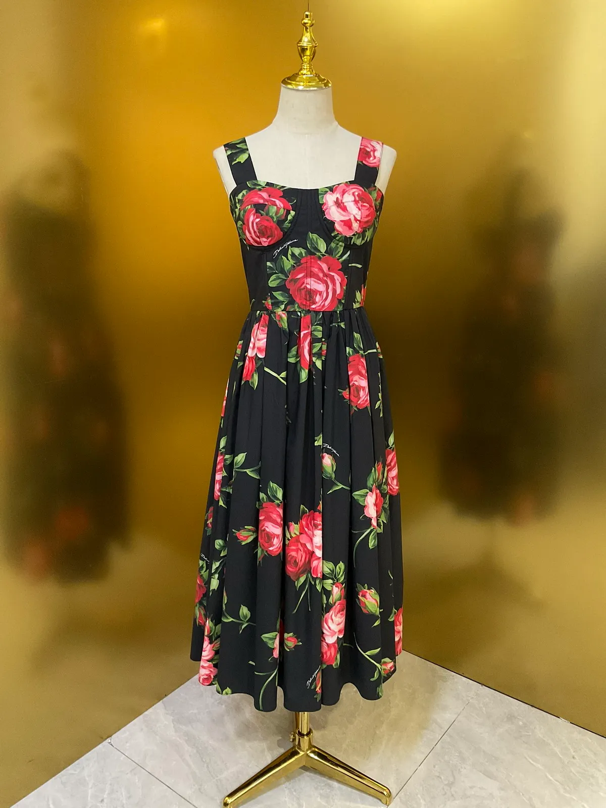 Designer Cotton Floral Sleeveless Midi Dress For Women Lightweight Summer  Beach Dress Elegant Casual Wear From Fangcloudy1, $83.55 In Bulk |  DHgate.Com