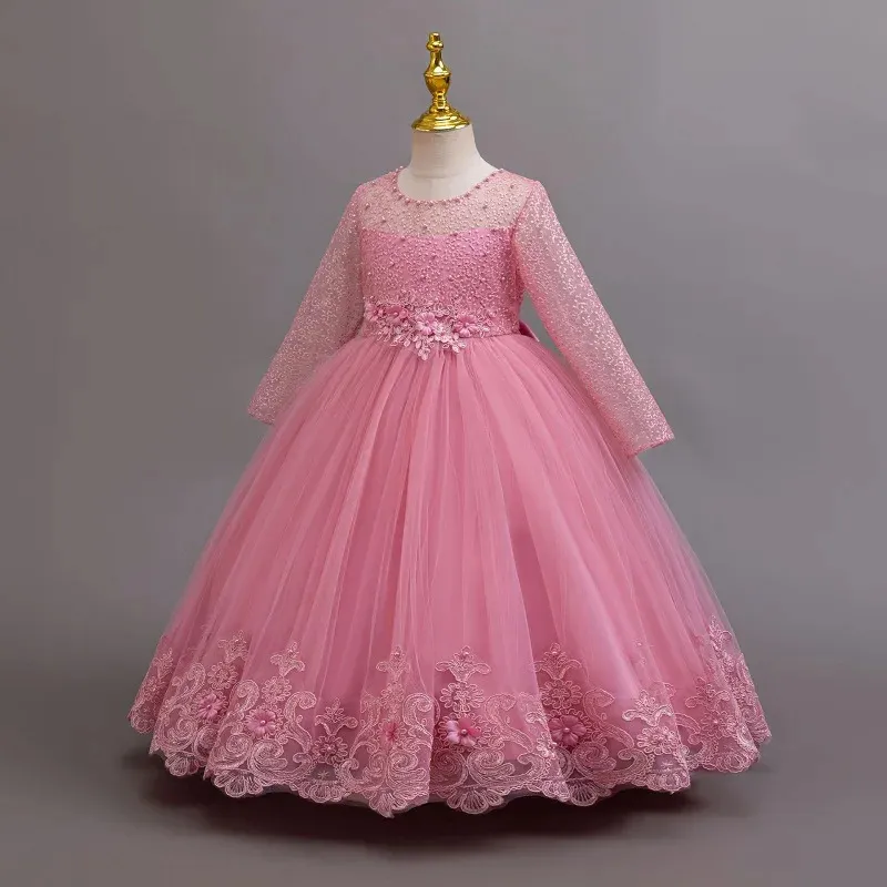 long sleeve long dress for 11 years girl length 105 Destiny with Sleeves or garden parties 21KIDS Girls Maxi Dress Kids
