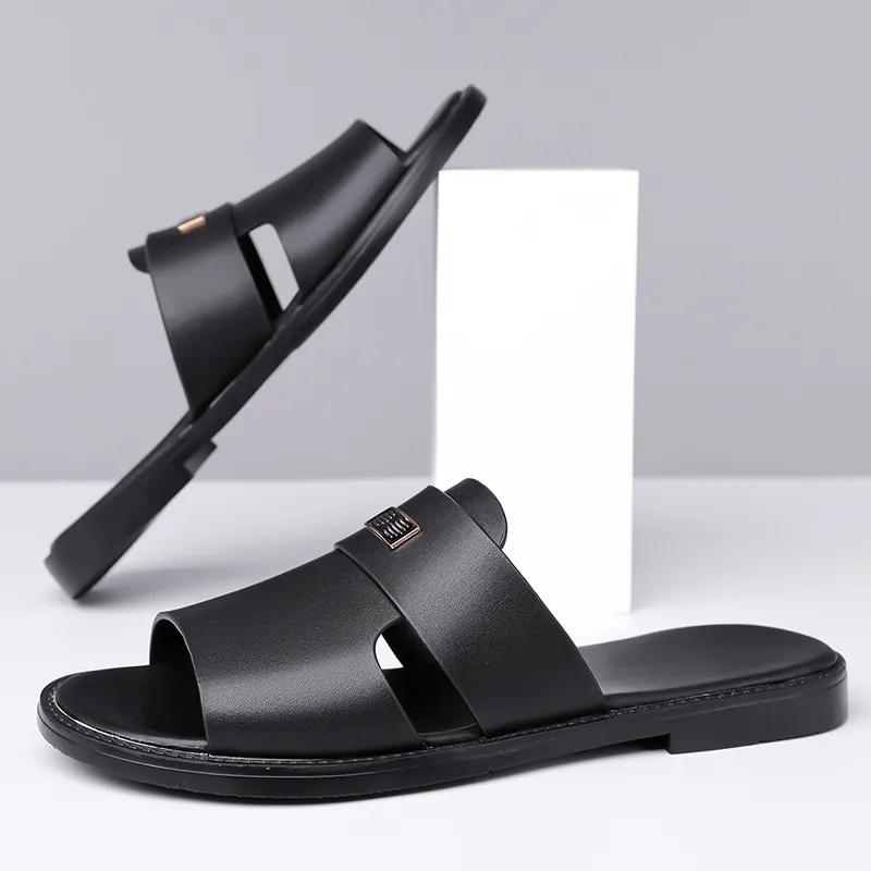 Men's New Summer Cross Border Thick Soled Anti Slip Casual Fashionable Beach Shoes Dual Purpose Outerwear Flip Flops_voghion.com