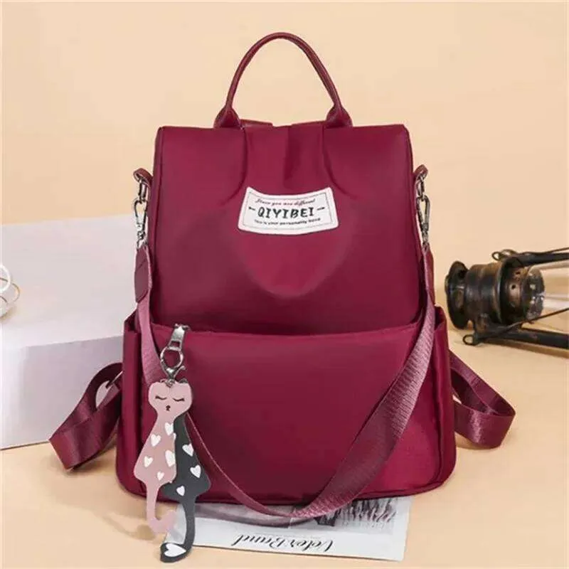 Waterproof Anti Theft Fashion Backpack Purse Daypack Travel Nylon Oxford Waterproof Oxford Women Backpack Fashion Anti-theft School  main image 3