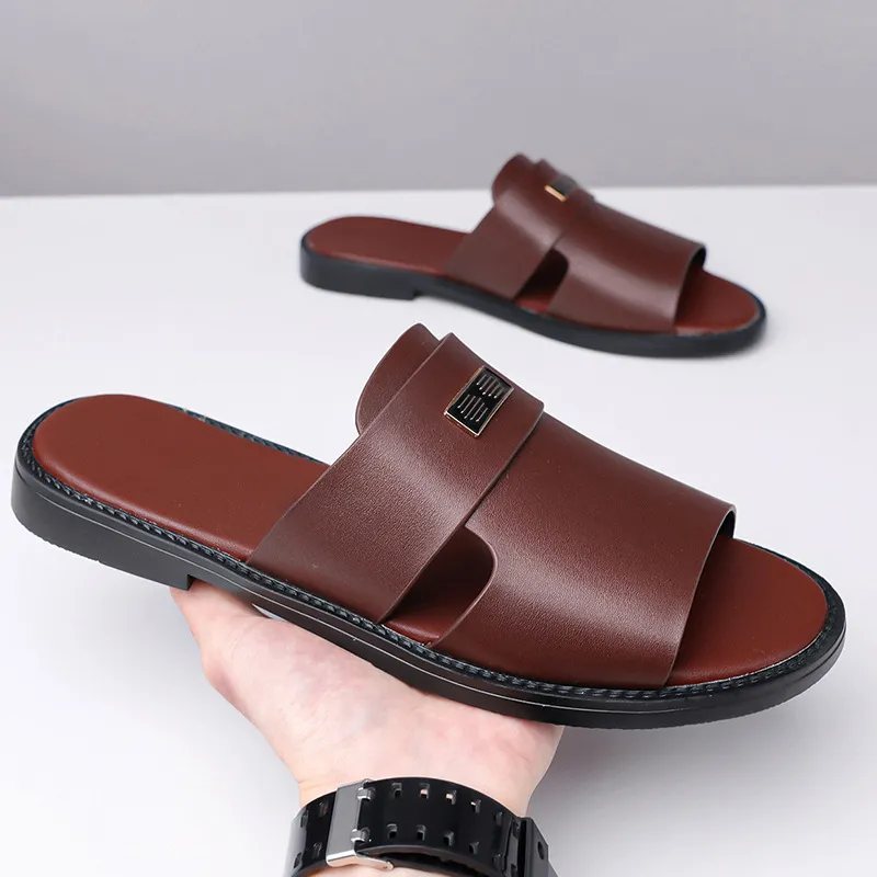 Men's New Summer Cross Border Thick Soled Anti Slip Casual Fashionable Beach Shoes Dual Purpose Outerwear Flip Flops_voghion.com