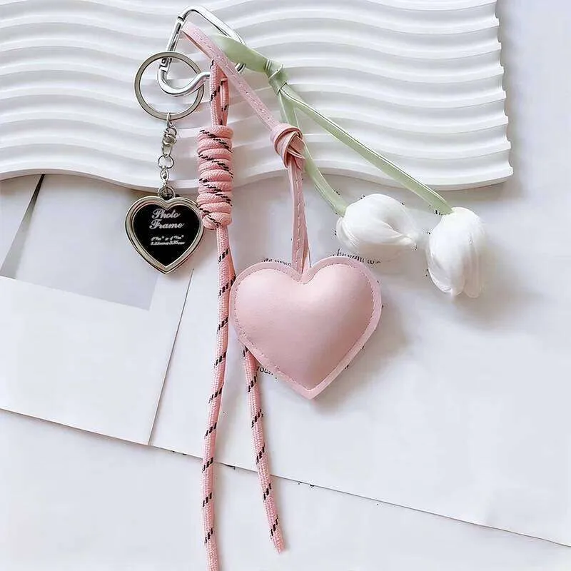 Plastic Tassel Keychain with Love Heart Bowknot Charm, Gender Neutral ...
