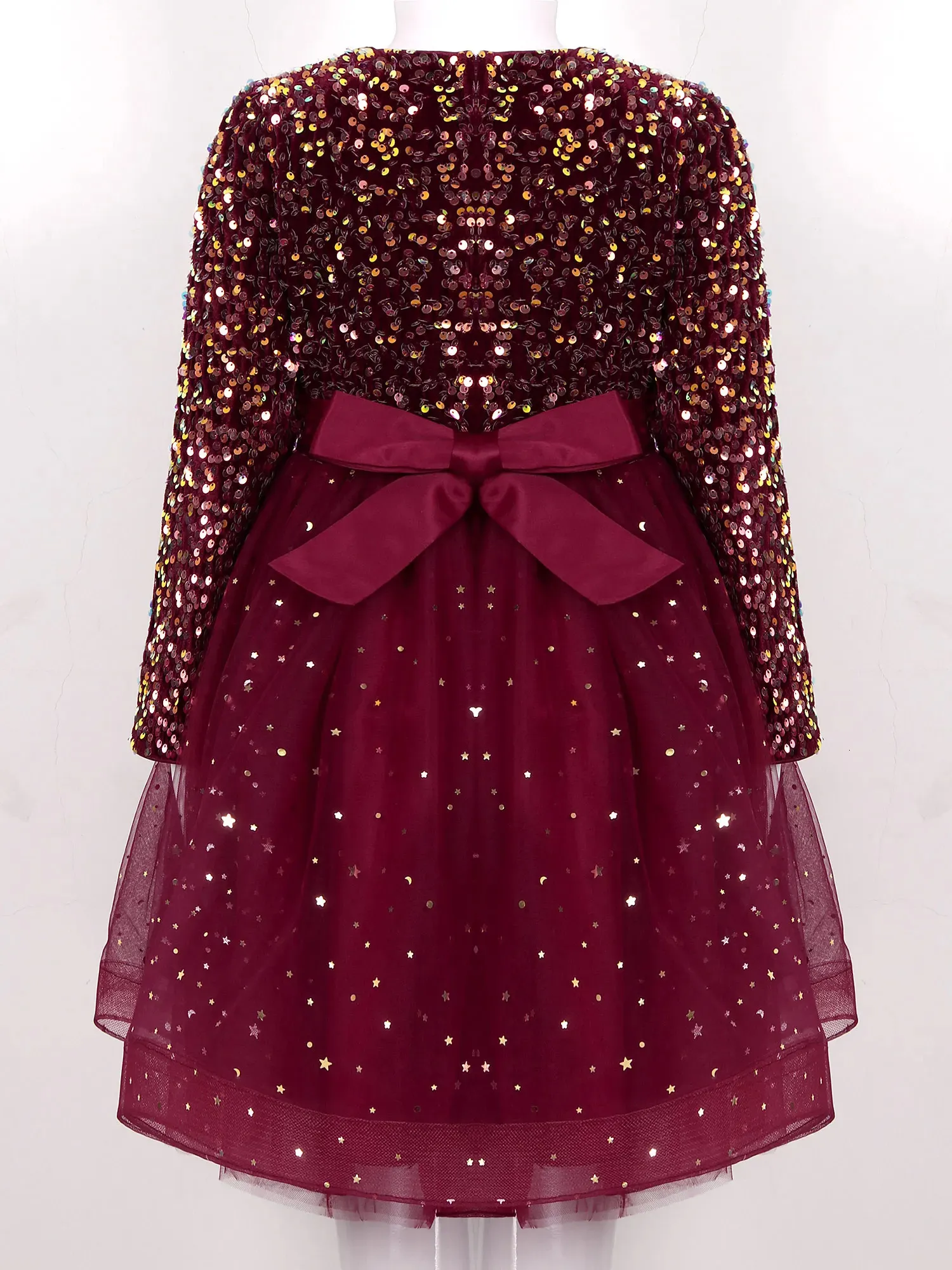 slim fit dress slacks Confête - Starry Eyed Glitter Star Mesh Maxi main image 1