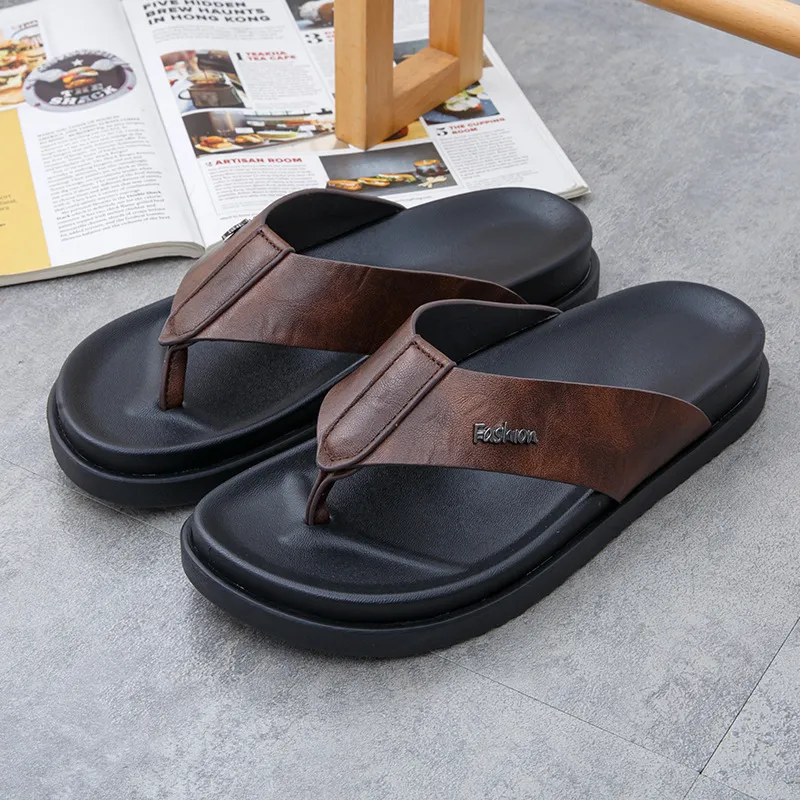 Cross Border New Style Men's Casual On Flip Flops With Soft Sole Anti Slip And Durable Suitable For Outdoor Wear As_vogvips.com