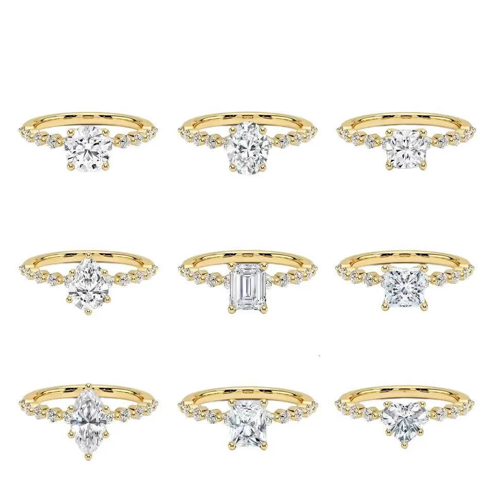 Qinglong Custom 14K 18 K Solid Gold 1-5 CT Solitaire Lab Grown Diamond Wedding Ring IGI Jewelry For Women Wholesale Price_voghion.com