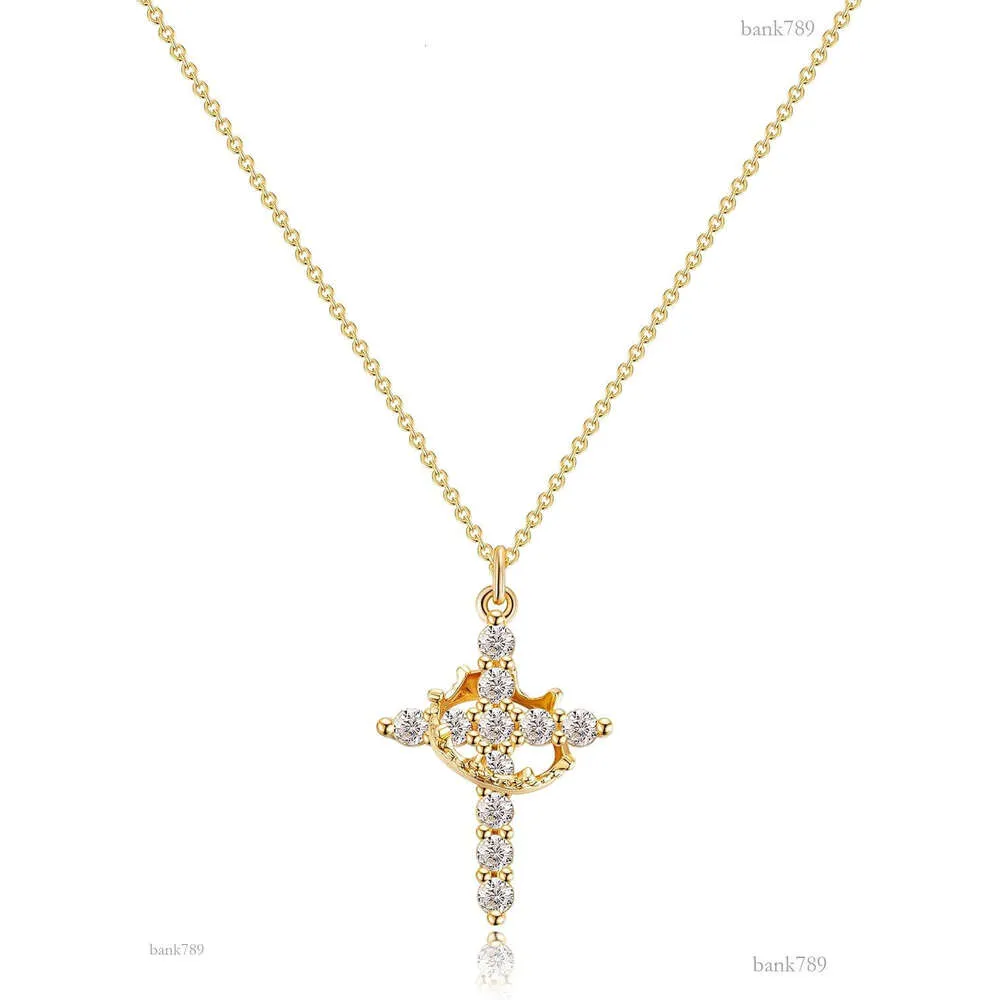 Christian Gift Stocking Stuffers Cross Women Dainty 14k Gold Plated/Silver Plated Pendant Necklaces Simple Cute Tiny_voghion.com