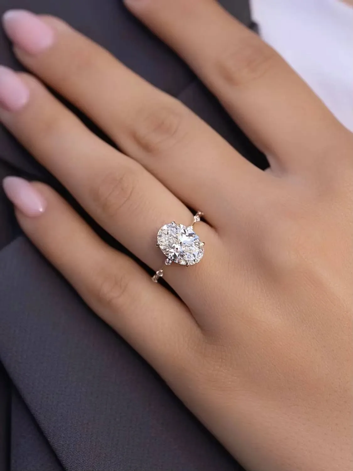 Qinglong Custom 14K 18 K Solid Gold 1-5 CT Solitaire Lab Grown Diamond Wedding Ring IGI Jewelry For Women Wholesale Price_voghion.com