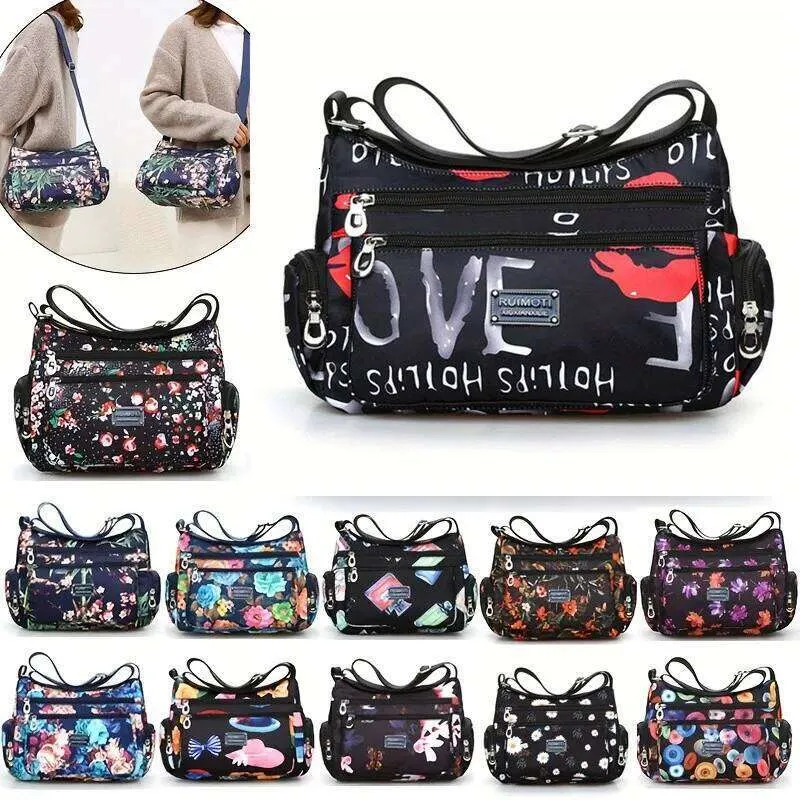 Borsa a tracolla di grande capacà alla moda per donne, borsa a spalla retrò per uso quotidiano, borsa a mano con zip e colore uno | SHEIN ALIA