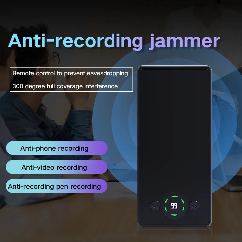 Microphone Suppressor Ultrasonic Voice Recorder Jammer with Remote ...