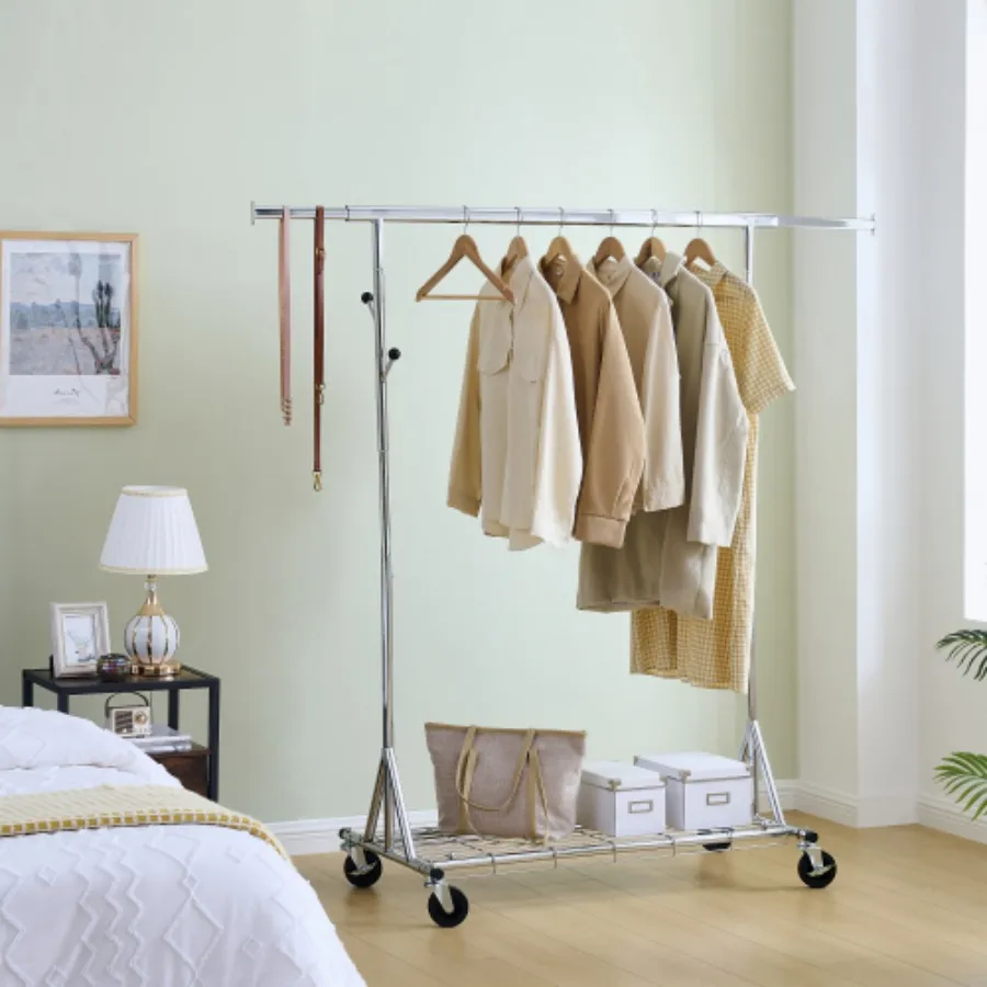 600LBS Heavy Duty Rolling Clothes Rack With Wheels ... From ...