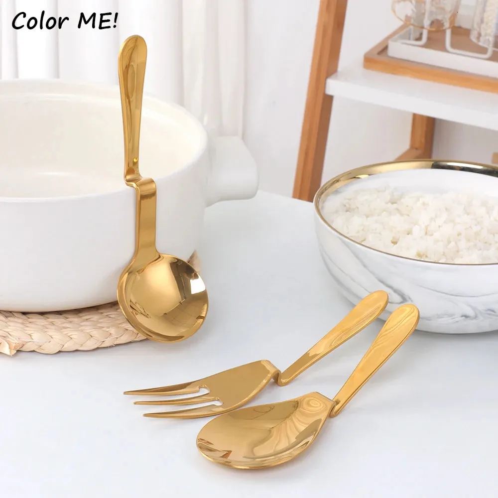 Creative Stainless Steel Serving Spoon And Fork Set  ... 