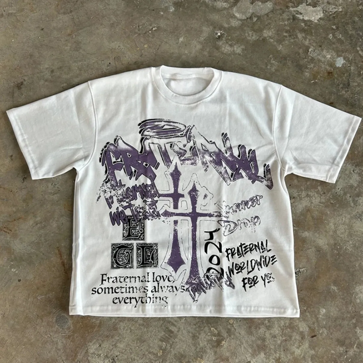 Vintage Fraternal Double Cross Graphic Cotton T Shirt... From 9,33 