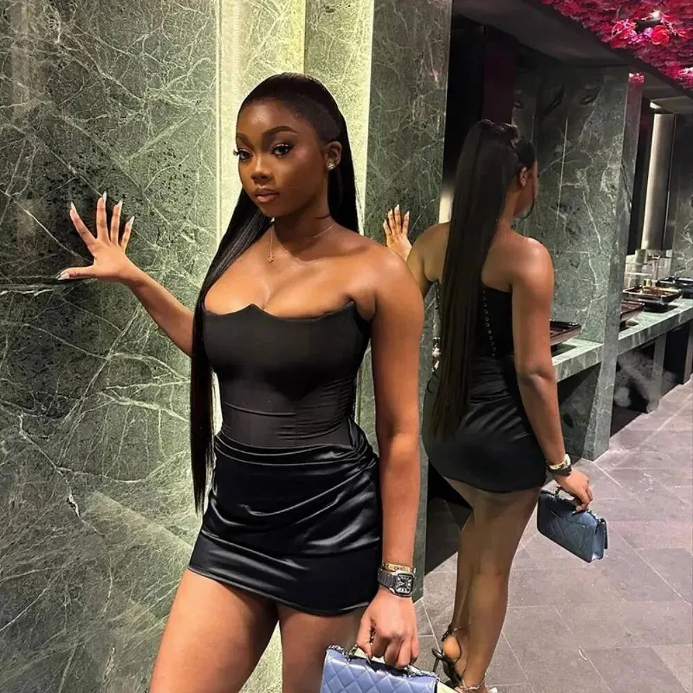 black tie dresses long Lumiere Off Shoulder Sheer Mesh Dress Black main image 0