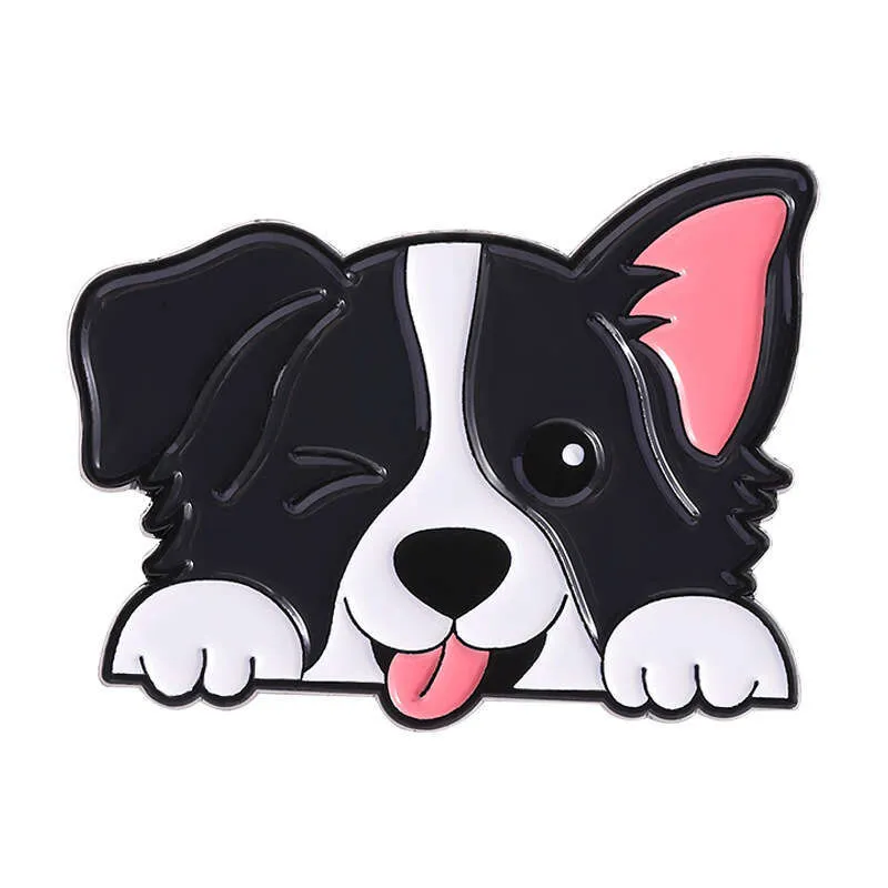 Spilla a forma di cane simpatica spilletta in metallo per zaino_voghion.com